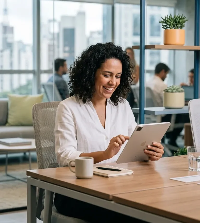 Empreendedor brasileiro interagindo com a contabilidade